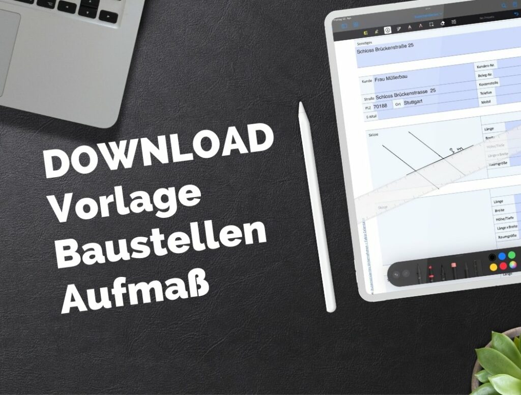 Aufmaß Vorlagen PDF anpassbar und kostenloser Download