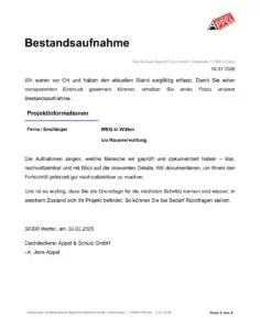 bestandsaufnahme baudokumentation seite 1